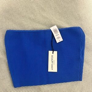 Babaton Bright Blue Sculpt Knit Top
